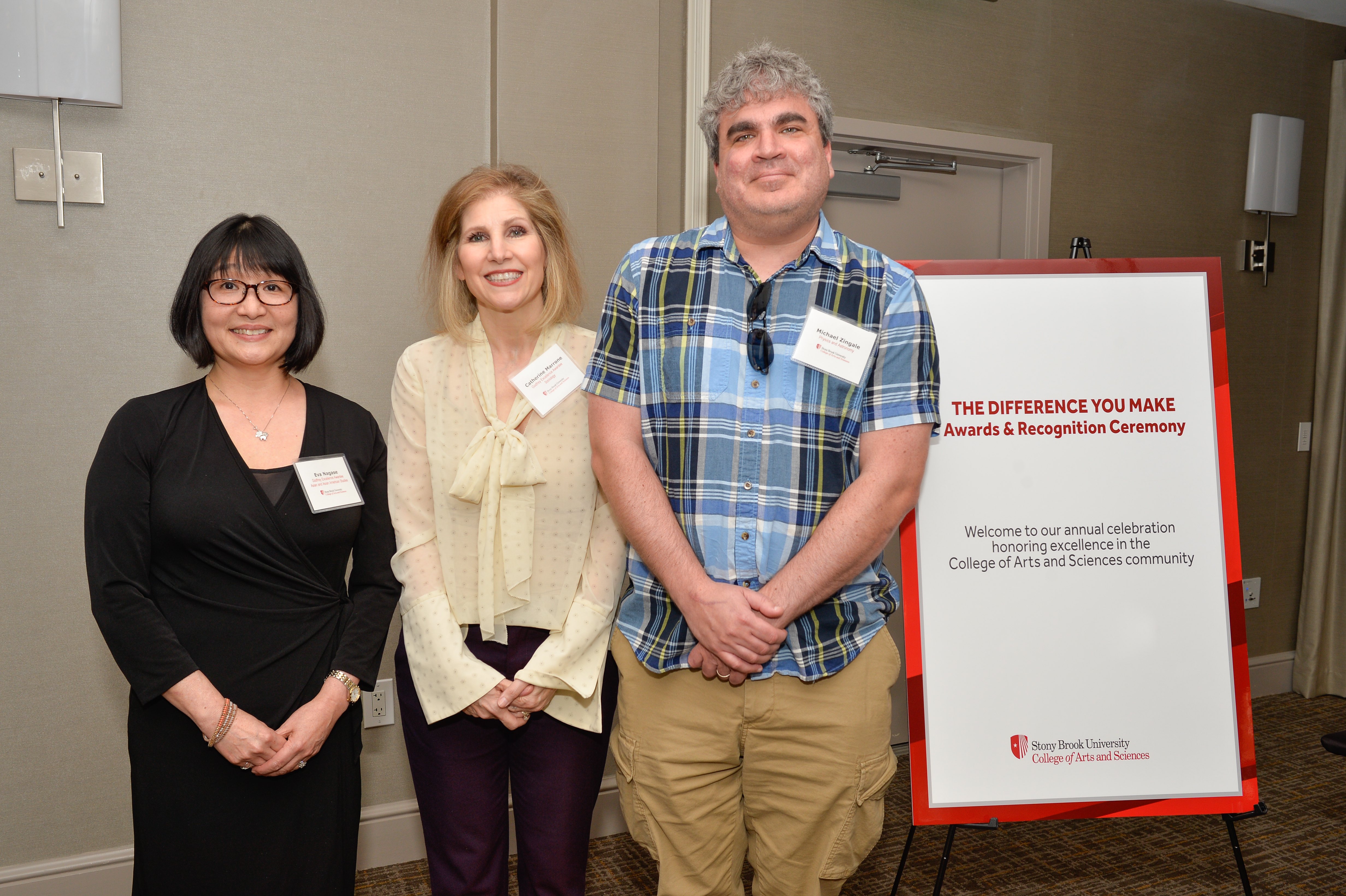 Godfrey Excellence in Teaching Award Recipients: Eva Nagasse, Catherine Marrone, and Michael Zingale