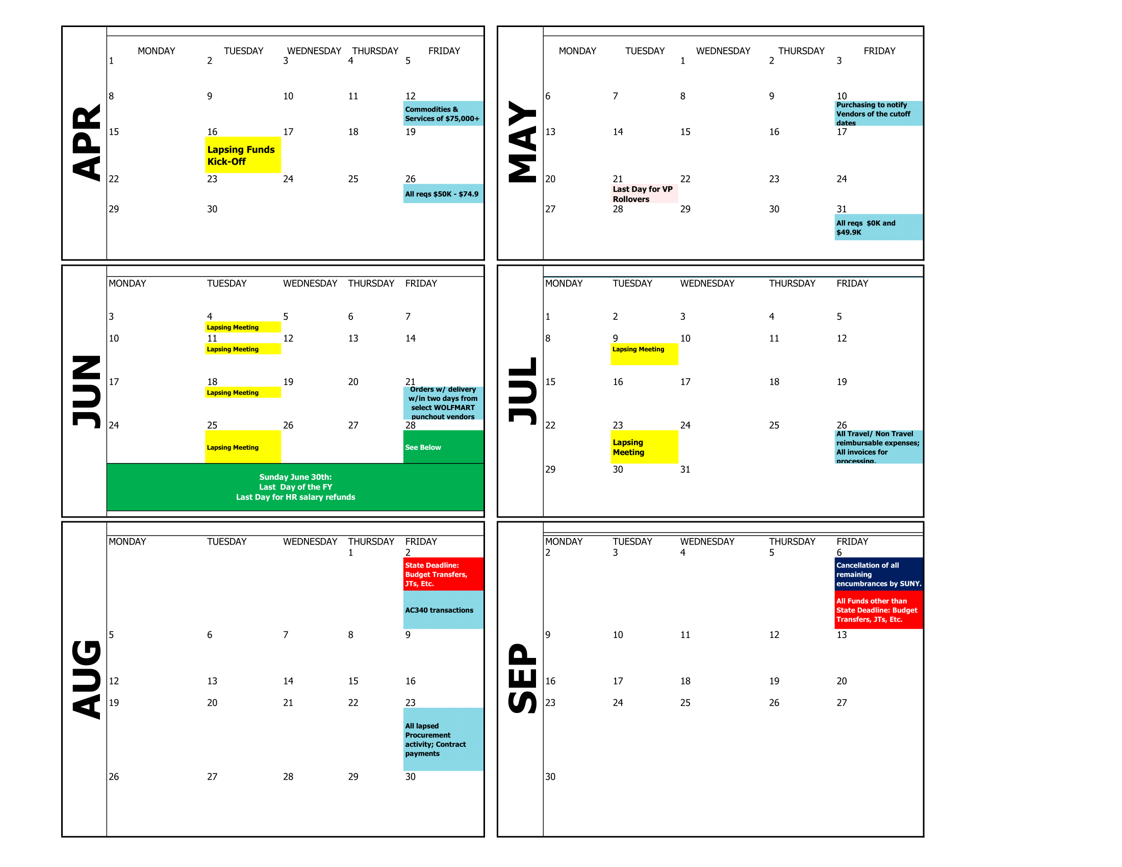 Annual Calendar