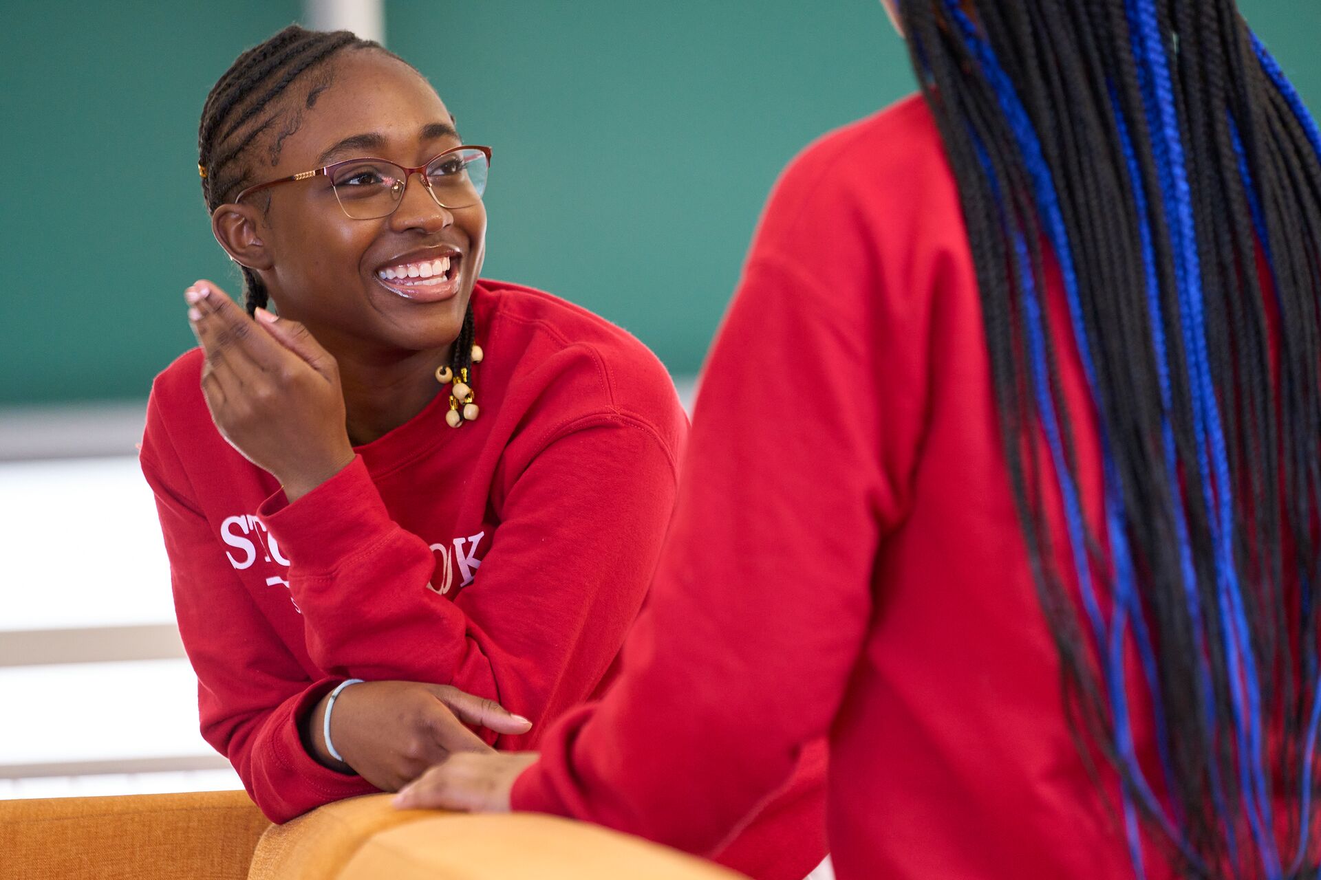 Scholars chatting in the dorms